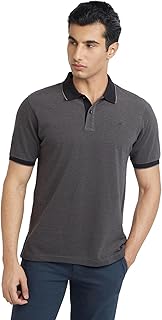 Louis Philippe Men's Half Sleeve Solid Polo T-Shirt Premium